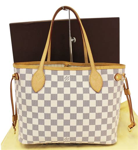 authentic louis vuitton damier azur neverfull tote bags|louis vuitton bag with zipper.